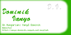 dominik vanyo business card
