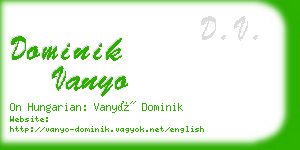 dominik vanyo business card